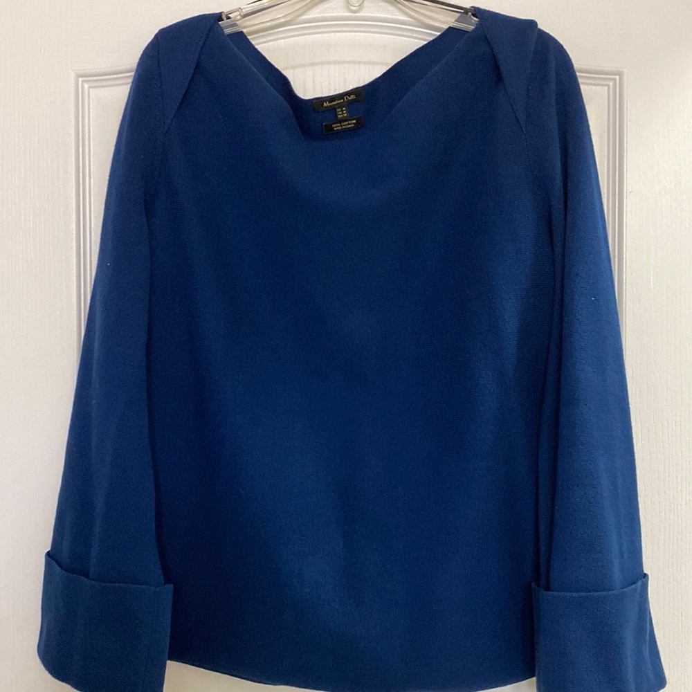 Massimo Dutti Sweater cotton beautiful blue color